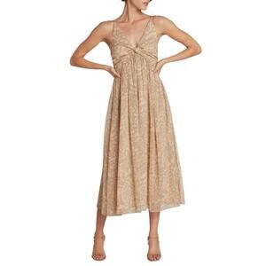 Willow Lola Midi Dress Apricot Size Medium NWOT $148 MSRP
